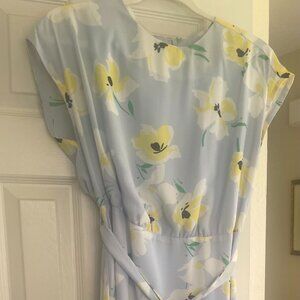 Ann Taylor Floral Print Maxi Dress, with tie waist